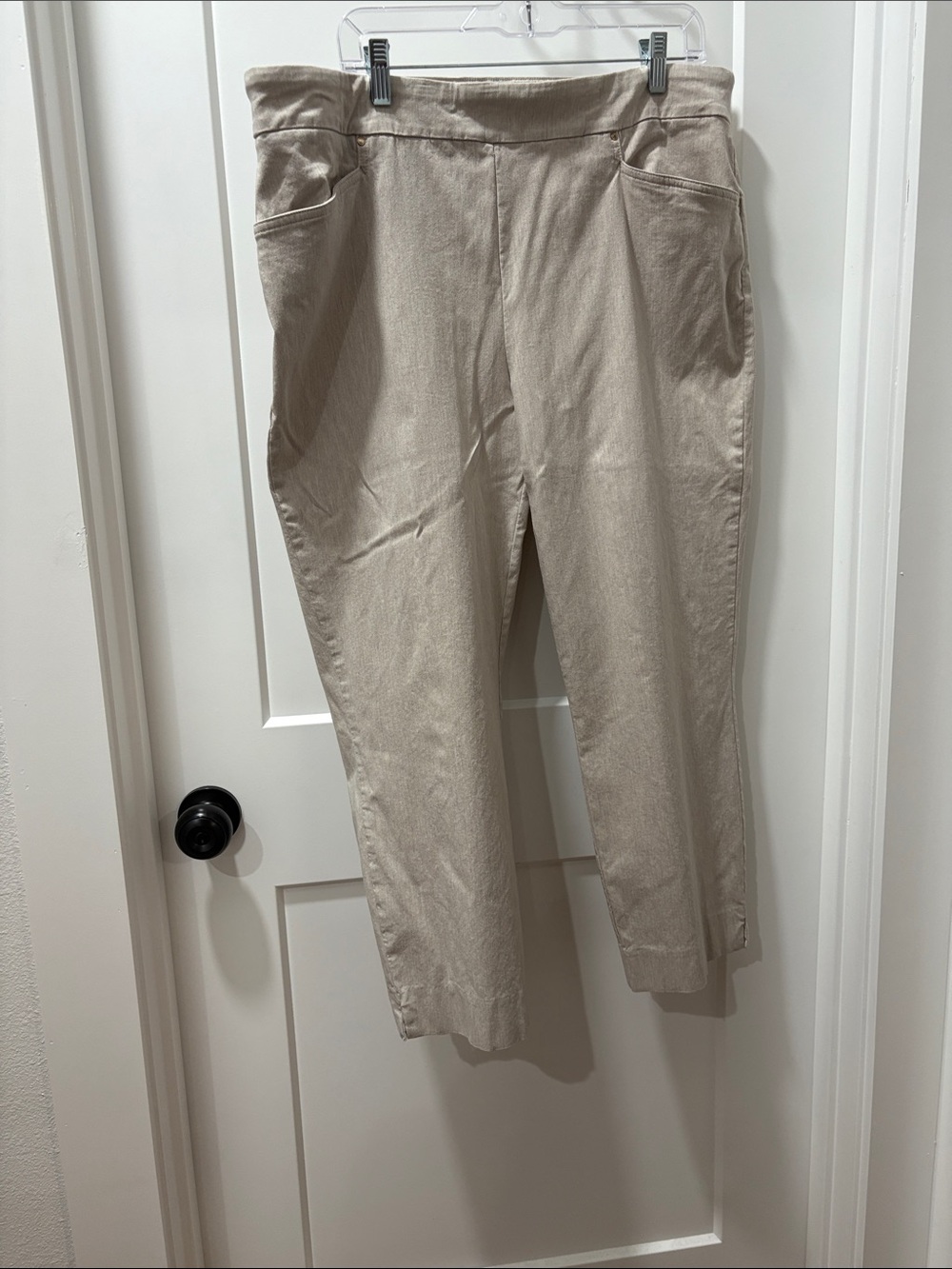 Slim-Tapered Beige Women’s Pants